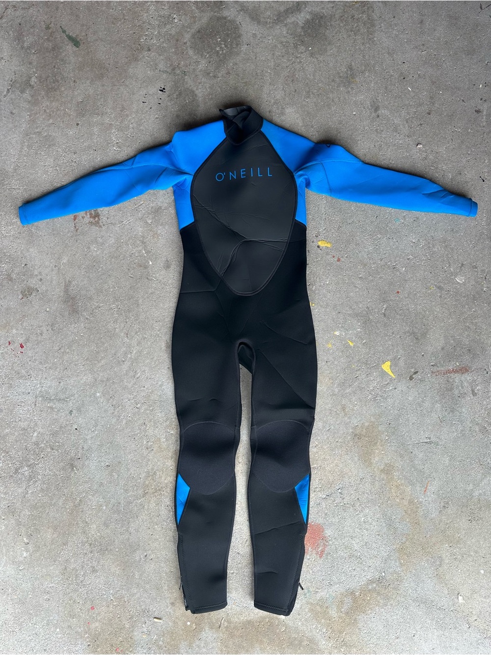 O'Neill Youth Reactor Black & Blue 3/2mm Full Wetsuit Gently Used